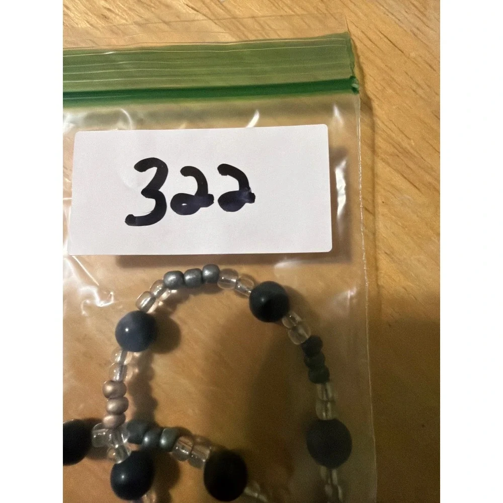 Octopus Charm Necklace Black Gray Beaded Pendant Ocean Themed Coastal Gift‎